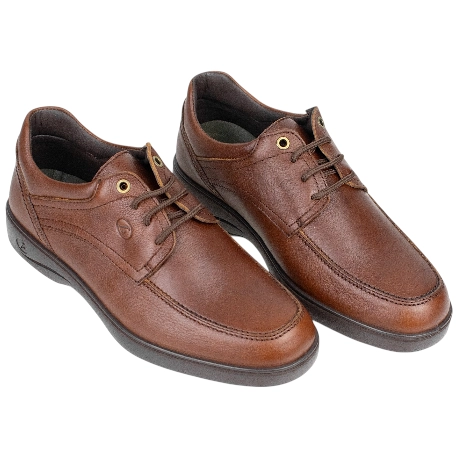 Zapatos Casual de Piel con Cordones para Hombre en Marrón - Luisetti 37702ST