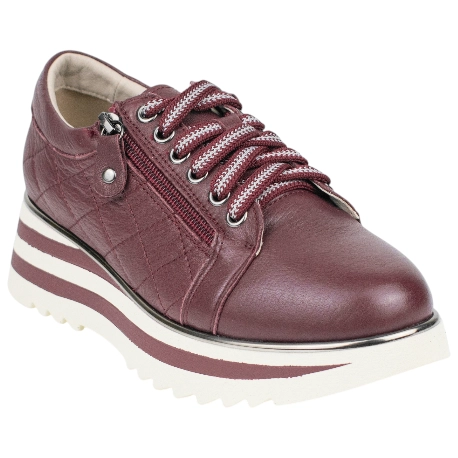Zapatos Casuales de Piel con Plataforma y Cuña - GARDENIA 01 by CHK10