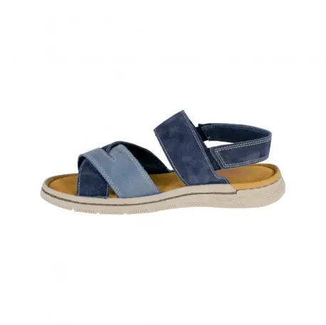 Sandalias de Piel Hombre Cruzada Velcro Zen 679005