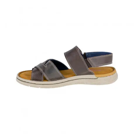 Sandalias de Piel Hombre Cruzada Velcro Zen 679005