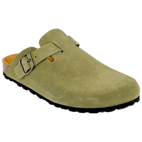 Zuecos de  piel serraje para hombre Autenti con piso bio de corcho - Autenti 355